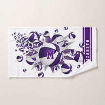 paarse basketballen sterren meisjes monogram