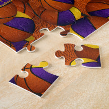 paarse basketbalteamkleuren, gepersonaliseerd