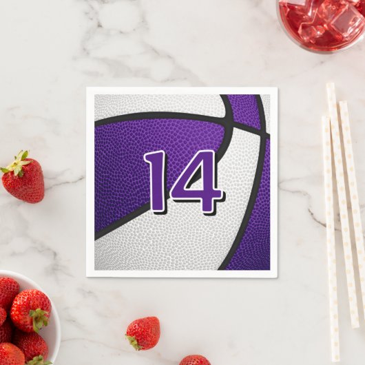 paarse basketbalwedstrijd servet (Insitu)