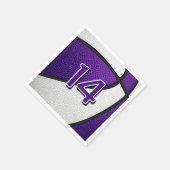 paarse basketbalwedstrijd servet (Hoek)