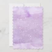 Paarse Bat Mitzvah, Waterverf, Violet, Glitter Kaart (Achterkant)