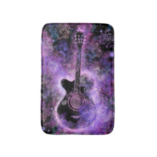 Paarse Bath Mat met Guitar Musical Modern Design