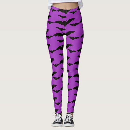 Paarse Batty Leggings (Voorkant)