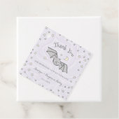 Paarse Batty, Stars & Moons Spooky Schattige Bedan Bedankjes Labels (In situ)