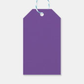 Paarse bauble Vrolijk Kerstfoto sjabloon Cadeaulabel (Achterkant)