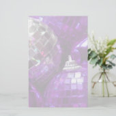 Paarse Baubles bord Briefpapier (Staand voorkant)