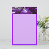 Paarse Baubles header paars Briefpapier (Staand voorkant)