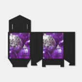 Paarse Baubles in zwarte doos Bedankdoosjes (Uitgevouwen)