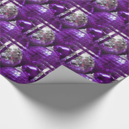 Paarse Baubles inpakpapier
