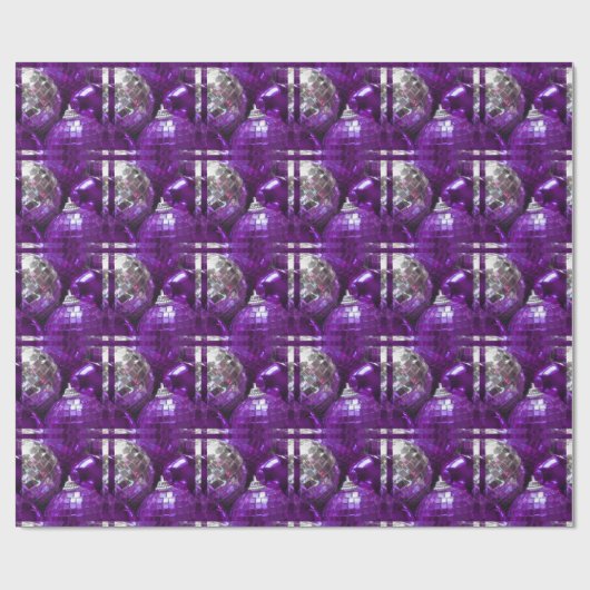 Paarse Baubles inpakpapier (Vlak)
