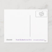 Paarse Baubles 'Merry Christmas' briefkaart (Achterkant)