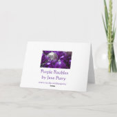 Paarse Baubles "Merry Kerstmis"-begroetingskaart Feestdagen Kaart (Achterkant)