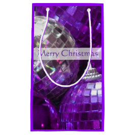 Paarse Baubles Merry-kersttas, klein Cadeauzakje