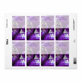 Paarse Baubles 'To...From' cadeauportret label (Full Sheet)