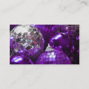 Paarse Baubles visitekaartje zwart