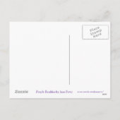 Paarse Baubles 'Vrolijk kerstfeest' briefkaart (Achterkant)