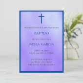 Paarse Bautizo Invitación/Baptisme Uitnodiging (Staand voorkant)