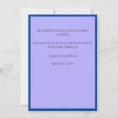 Paarse Bautizo Invitación/Baptisme Uitnodiging (Achterkant)