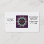 Paarse Bead Kaleidoscoop Visitekaartje (Achterkant)