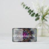 Paarse Bead Kaleidoscoop Visitekaartje (Staand voorkant)