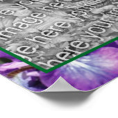 Paarse Bearded Iris Flowers Lijst Uw foto toevoege Poster (Hoek)