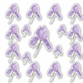 Paarse Bearded Iris in verschillende maten Sticker (Voorkant)
