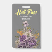 Paarse Beauty Hall Pass Badge (Achterkant)