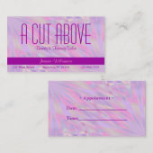 Paarse Beauty Salon Afsprakenkaartje (Voorkant / Achterkant)