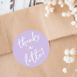 Paarse Bedankt een Lotto Sticker Loterij Ticket Fa