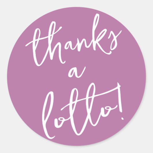 Paarse Bedankt een Lotto Sticker Loterij Ticket Fa (Voorkant)