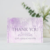 Paarse bedankt kaarten (Staand voorkant)