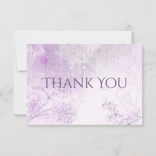 Paarse bedankt kaarten (Achterkant)