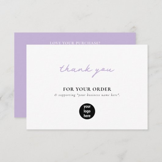 Paarse bedrijven Bedankt Logo Social Media (Voorkant / Achterkant)