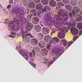 Paarse Bee-serie ontwerp 6 Tissuepapier (Detail)