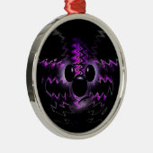 Paarse Beer Versiering Metalen Ornament (Rechts)