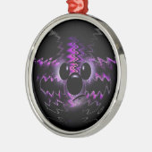 Paarse Beer Versiering Metalen Ornament (Links)