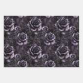 Paarse Begraafplaats Rozen Gotisch Occult Inpakpapier Vel (Voorkant)