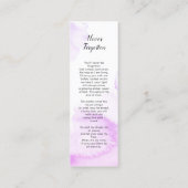 Paarse begrafenis Bladwijzer, begrafenis Keepsake  Mini Visitekaartje (Achterkant)