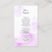 Paarse begrafenis Bladwijzer, begrafenis Keepsake Visitekaartje (Achterkant)