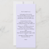 Paarse begrafenis gedenkteken Bladwijzer Kaart (Achterkant)