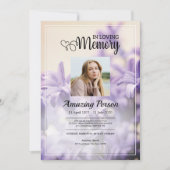 Paarse begrafenisopdracht kaart (Voorkant)