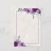 Paarse begroting en brutale bruiloft kaart (Voorkant / Achterkant)