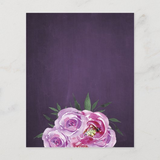 Paarse begrotingsuitnodiging voor steekpenningen flyer (Achterkant)