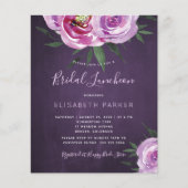 Paarse begrotingsuitnodiging voor steekpenningen flyer (Voorkant)