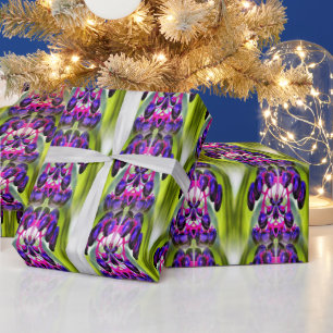 Paarse beien Abstracte Natuur kunstpatroon Cadeaupapier