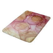 Paarse Beige Abstracte Floral Badmat (Gekanteld)