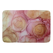 Paarse Beige Abstracte Floral Badmat (Voorkant)