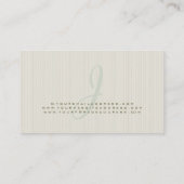 Paarse beige en groene ventilatorillustratie visitekaartje (Achterkant)