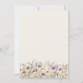 Paarse Beige Wildflower Vrijgezellenfeest Kaart (Achterkant)