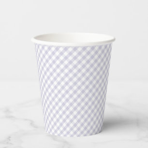 Paarse bekertjes met eenvoudig baby shower papieren bekers